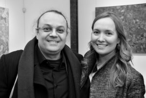 marie raymond - yves amu et sa compagne vernissage galerie diane de polignac