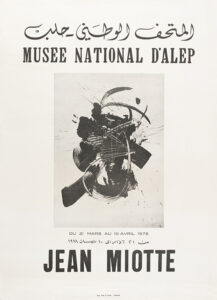 jean miotte - affiche syrie 1978 catalogue exposition 2025 galerie diane de polignac