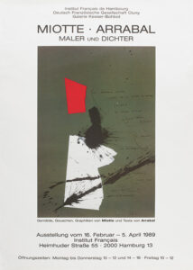 jean miotte - affiche hambourg 1989 catalogue exposition 2025 galerie diane de polignac