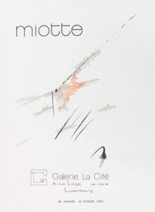 jean miotte - poster luxembourg 1983 catalog exibition 2025 diane de polignac gallery