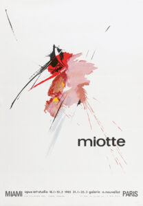 jean miotte - poster paris miami 1985 catalog exibition 2025 diane de polignac gallery