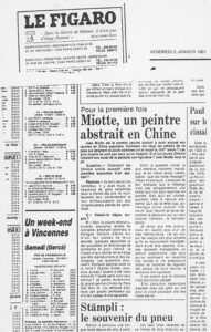 jean miotte - press figaro 1981 catalog exibition 2025 diane de polignac gallery