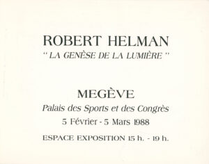 robert helman - 1988 exposition megeve catalogue exposition robert helman 2025