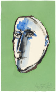 roberta gonzalez - masque blanc et vert 1965 catalogue roberta gonzalez sergio de castro face a face 2025