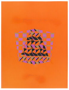 ines blumencweig - paper struttura bifronte quadricromatica in esagono 1989 hd